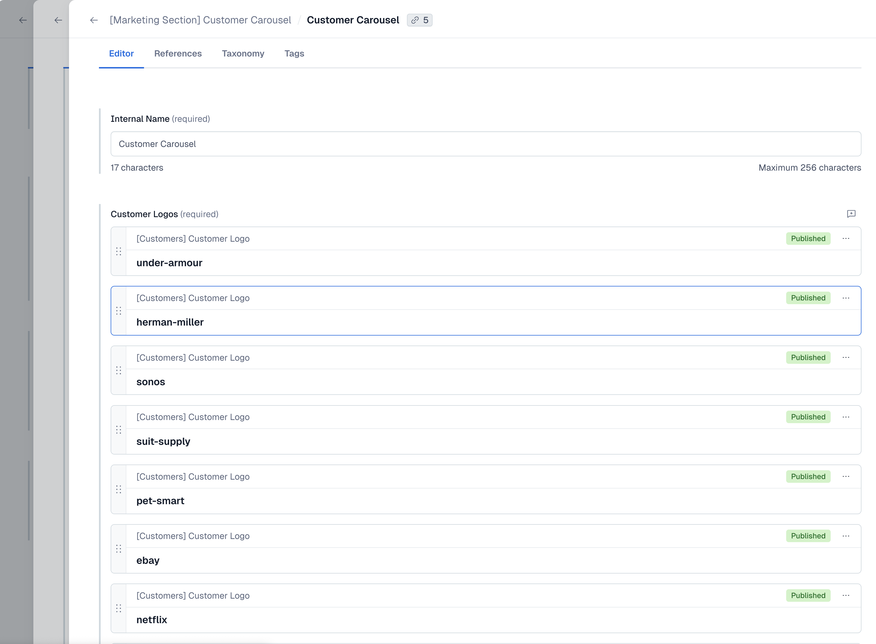 Contentful UI